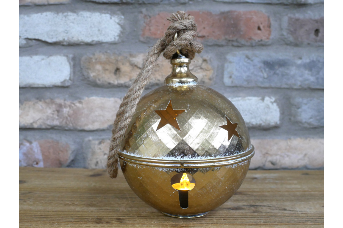 Light-Up Gold Christmas Bell