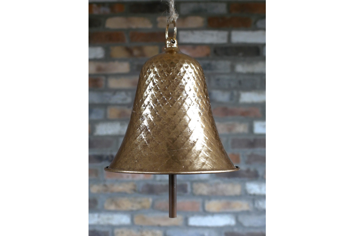 Large Hanging Gold Christmas Bell