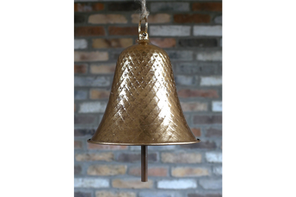 Large Hanging Gold Christmas Bell
