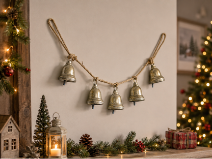 Gold Christmas Bell Garland