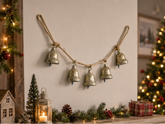 Gold Christmas Bell Garland