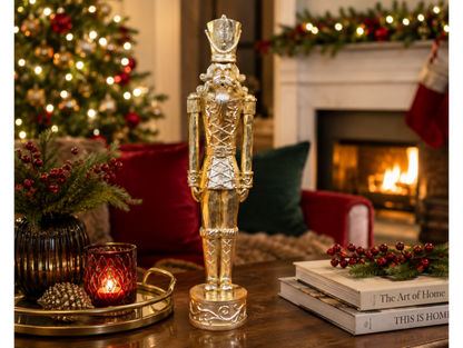 Large Gold Nutcracker Soldier with arms down
