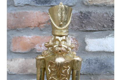 Large Gold Nutcracker Soldier with arms down