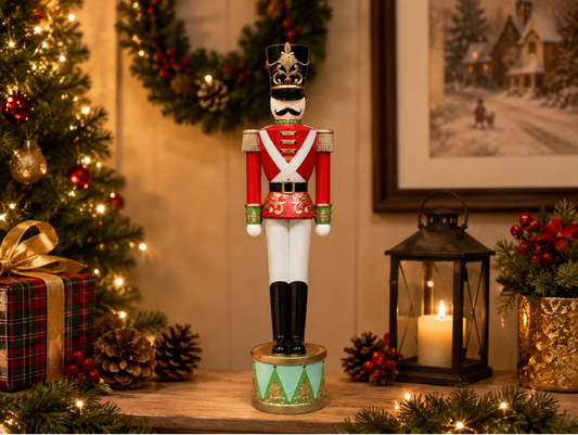 Traditional Red Nutcracker drum  Soldier