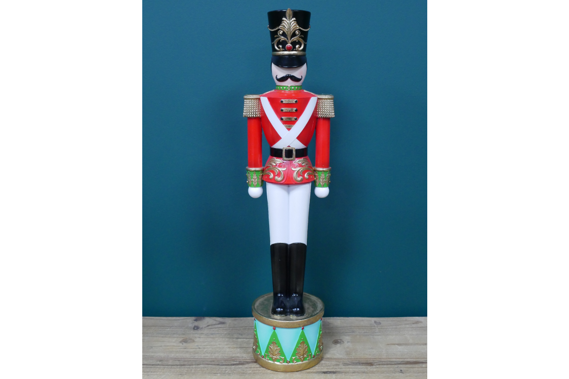 Traditional Red Nutcracker drum  Soldier