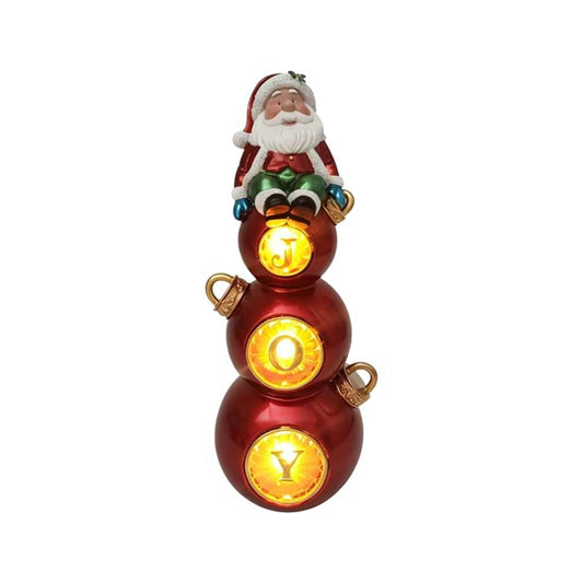 LED Santa on JOY Bauble Stack – 30cm