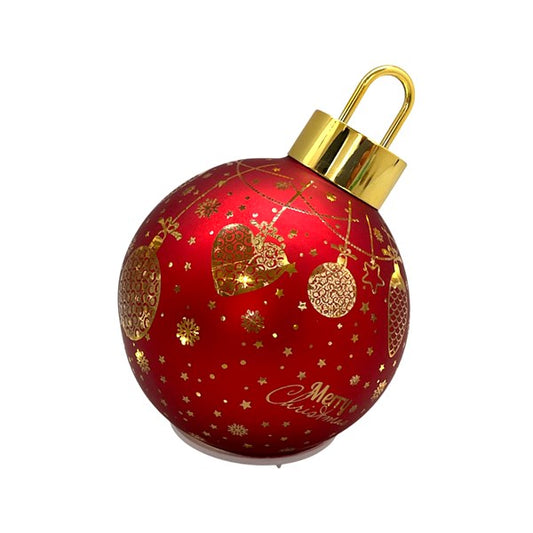 Red LED Rotating Christmas Bauble – 15cm