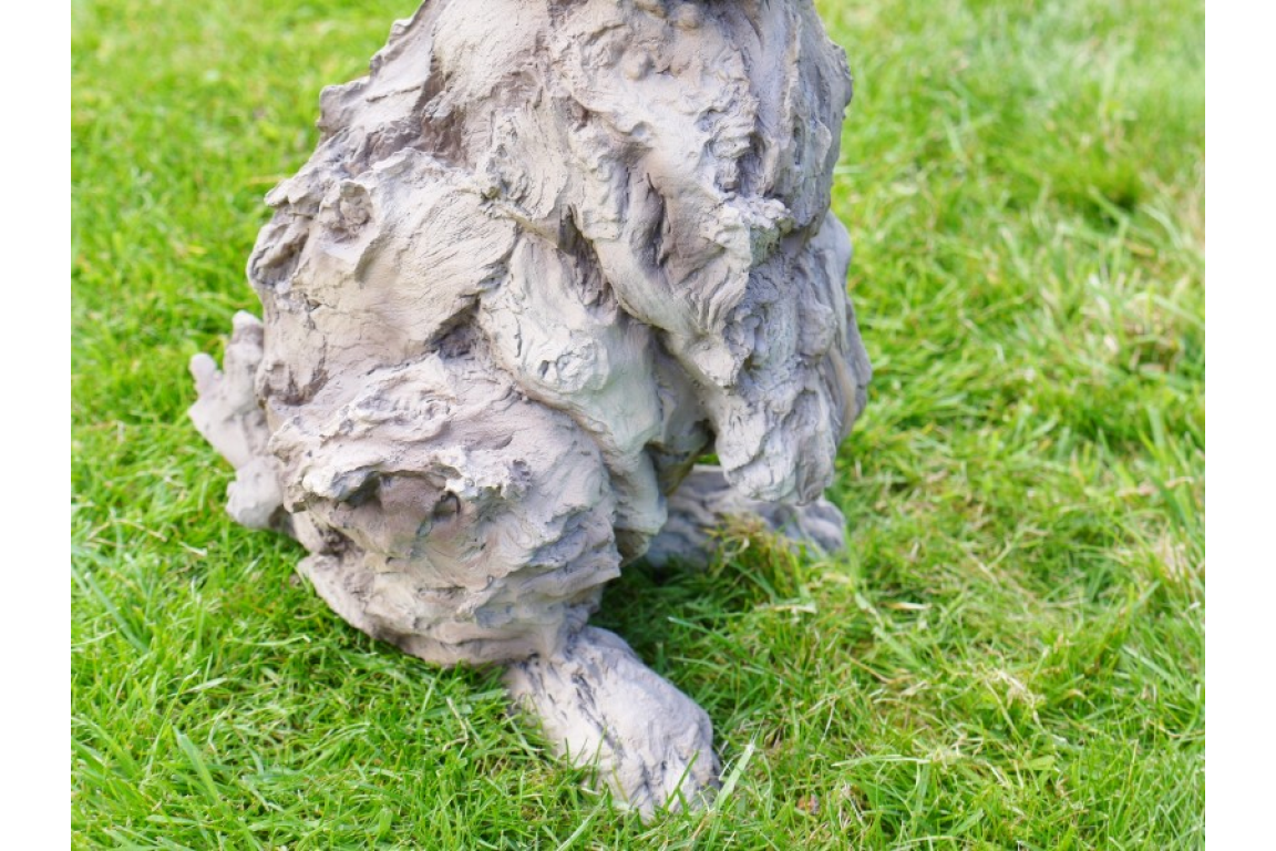 Beautiful rabbit statue for home or garden wood effect made from resin