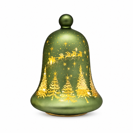 Green LED Reindeer Bell – 21cm