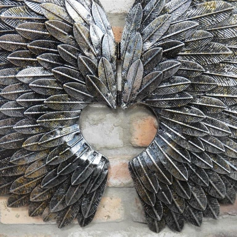 Silver Wings Wall Art Decor - Perfect for Home Decor