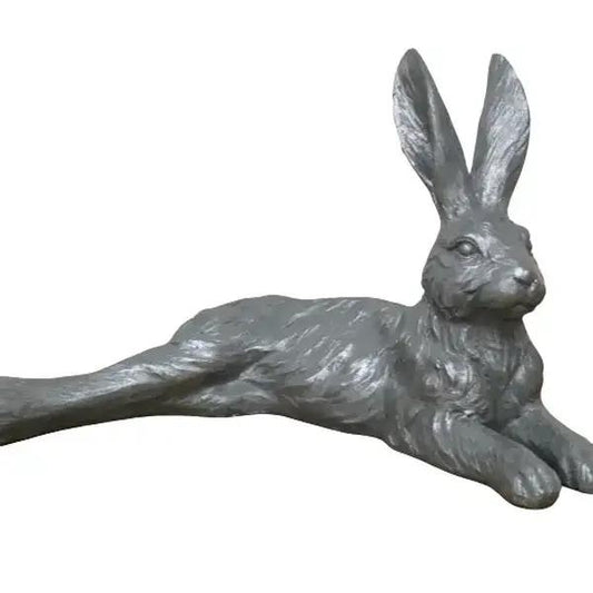 Small laying down hare for indoor or outdoor