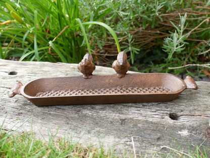Metal bird feeder with bird detail perfect for the garden