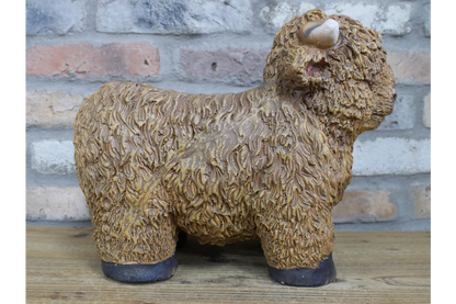 large highland cow planter