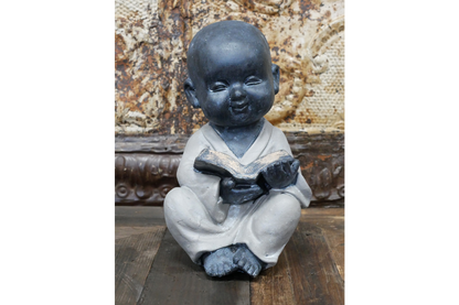 Sitting Monk Buddha reading a book Indoor or outdoor statue