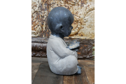 Sitting Monk Buddha reading a book Indoor or outdoor statue