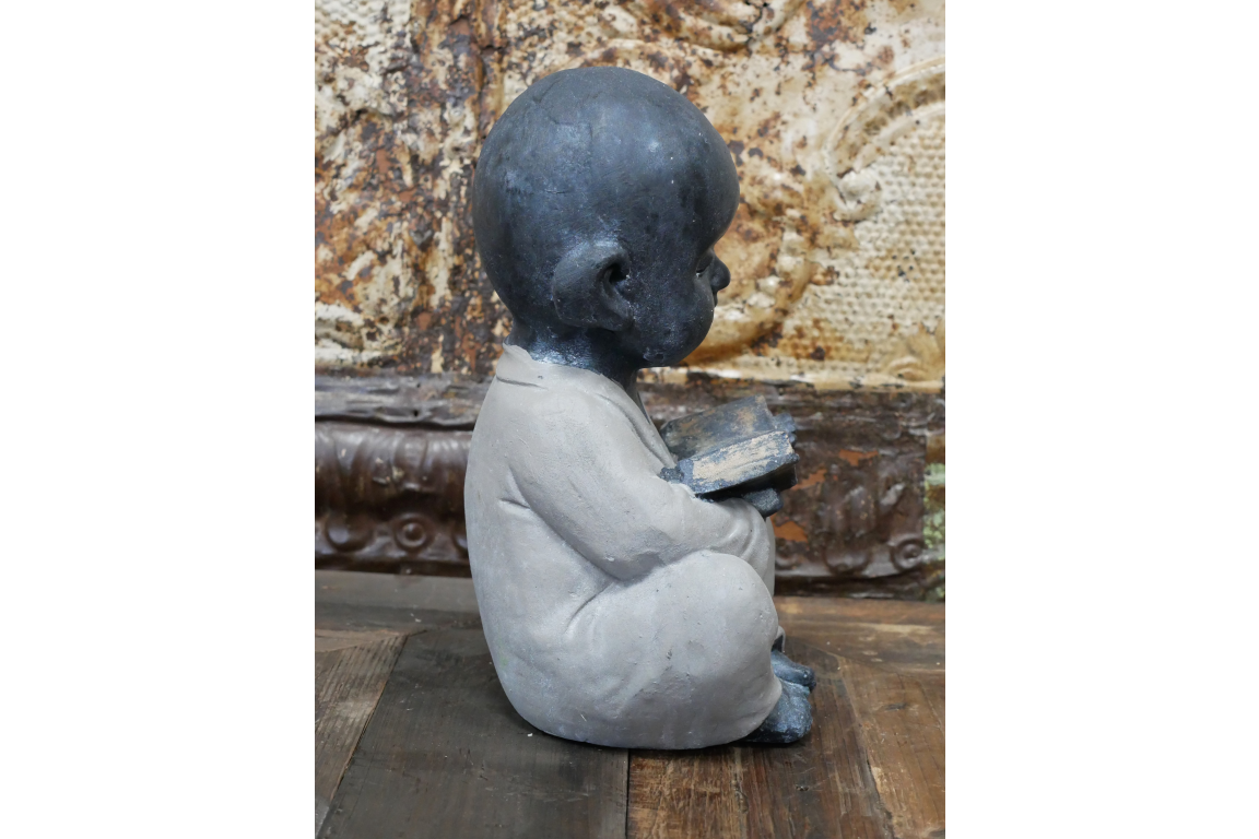 Sitting Monk Buddha reading a book Indoor or outdoor statue