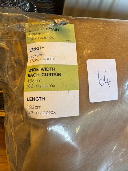 M & S Bronze Thermal Velvet Eyelet Curtains 66 x 72 inch