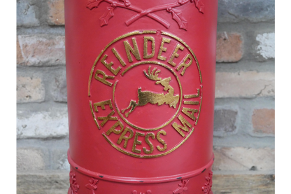 Red North Pole Christmas Post Box