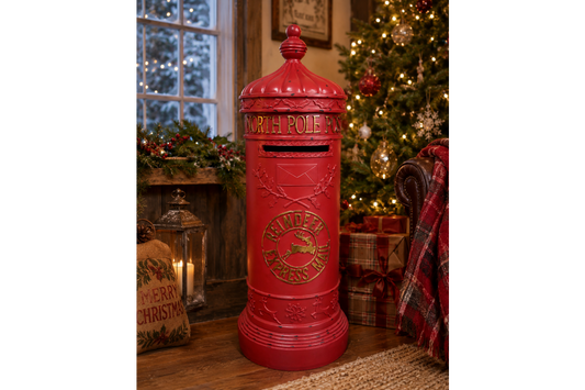 Red North Pole Christmas Post Box