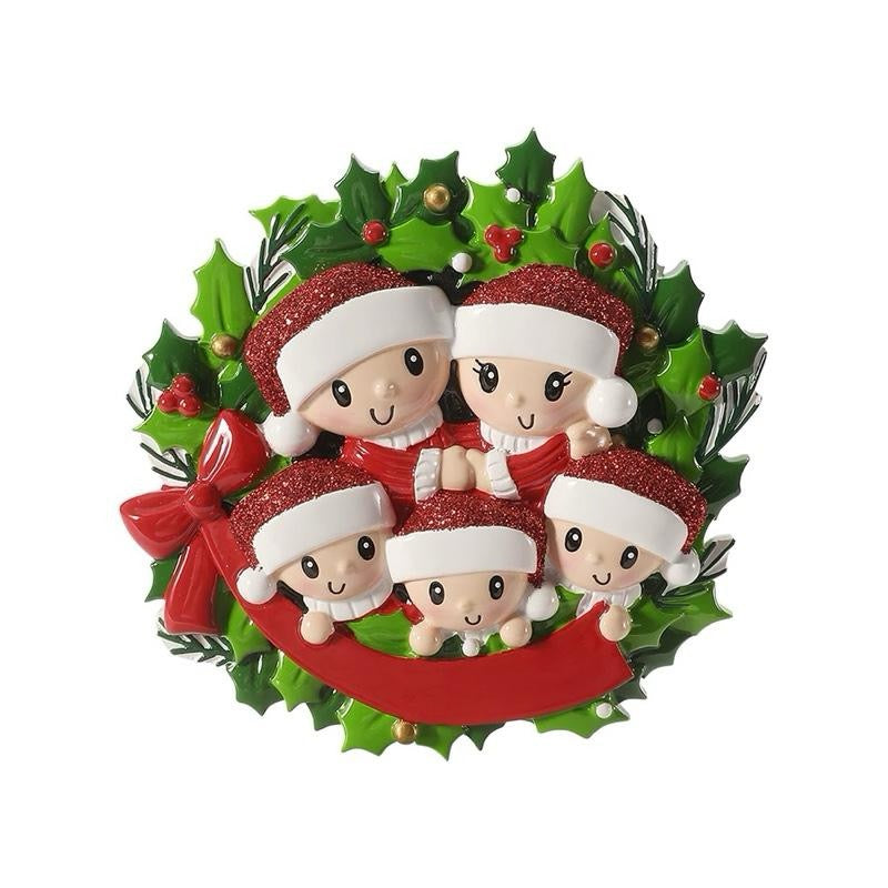 Family wreath Personalised Family Christmas Decoration various family sizes