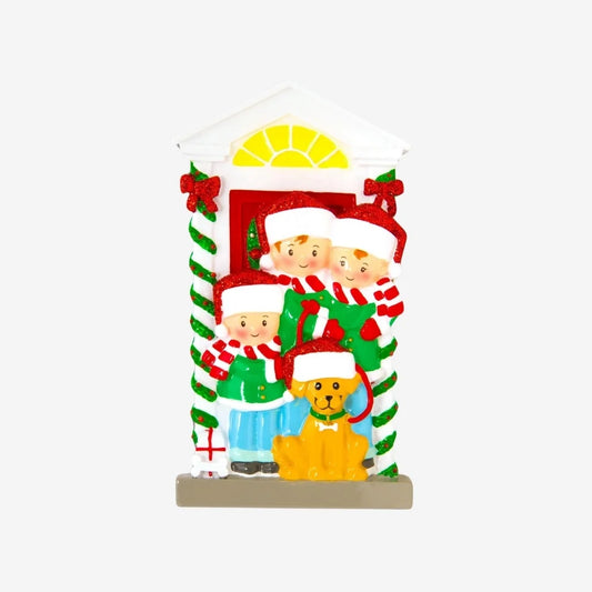 Family and dog Personalised  Christmas Decoration various family size