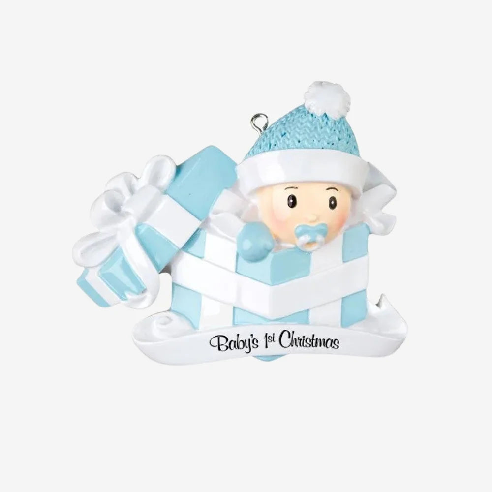 Baby’s first Christmas personalised decoration girl boy surprise