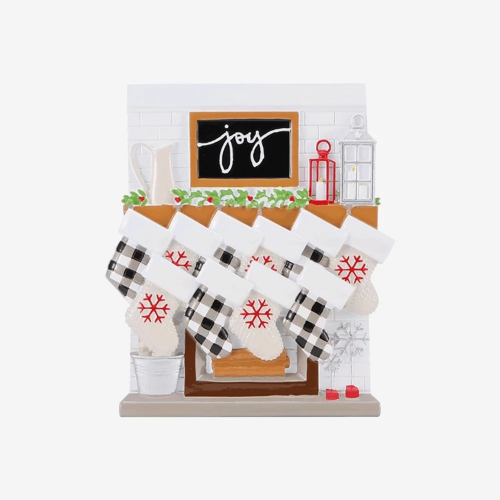 Stocking Fireplace Decoration personalised various family sizes