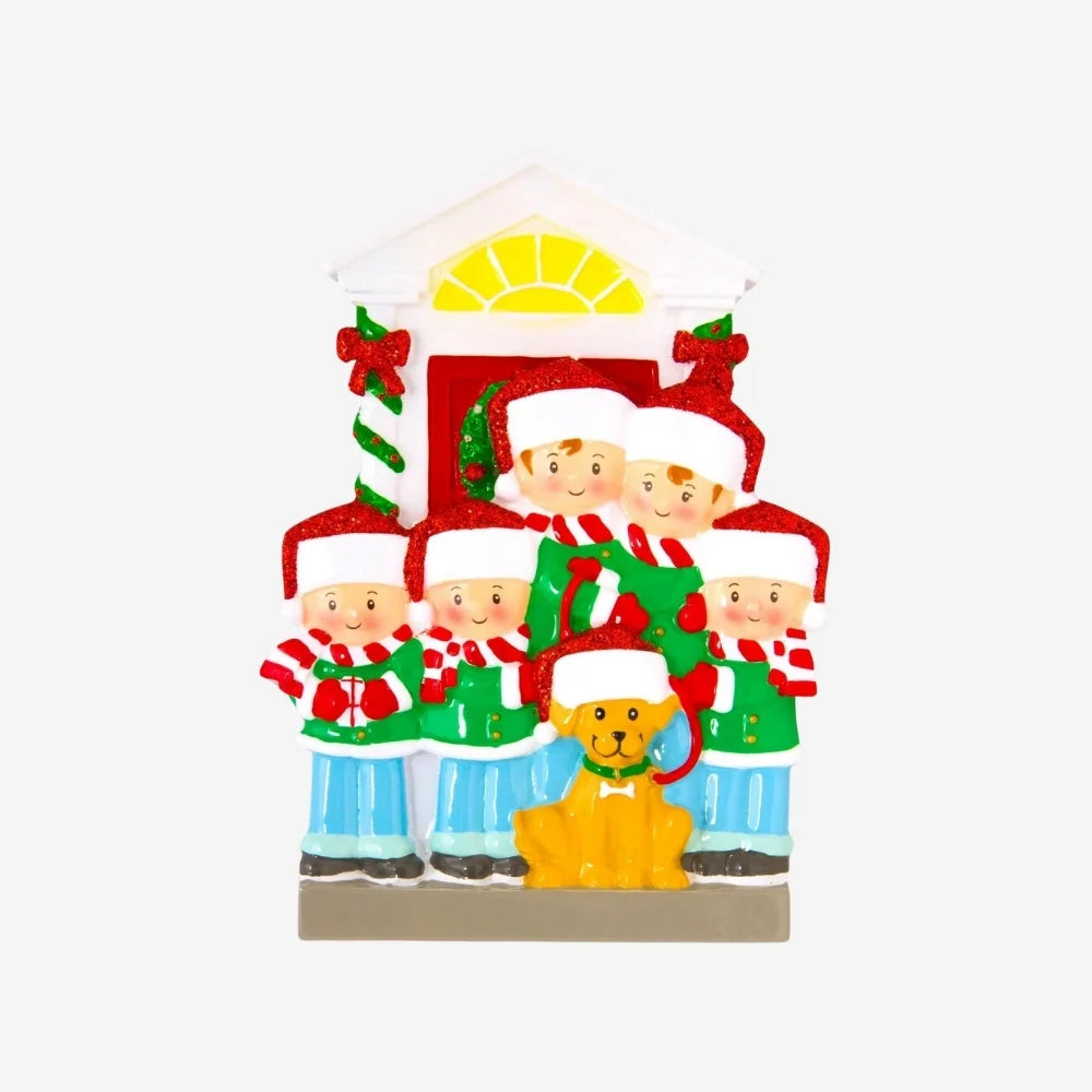 Family and dog Personalised  Christmas Decoration various family size