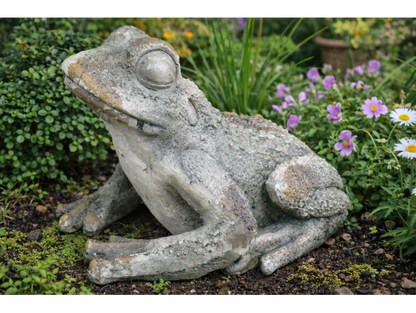 Large Concrete Frog Statue – Indoor Outdoor Garden Decor UK