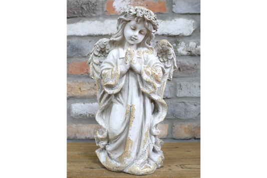 Large Concrete Cherub Statue – Indoor Outdoor Garden Angel Decor UK