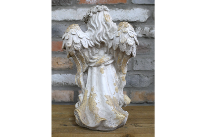 Large Concrete Cherub Statue – Indoor Outdoor Garden Angel Decor UK