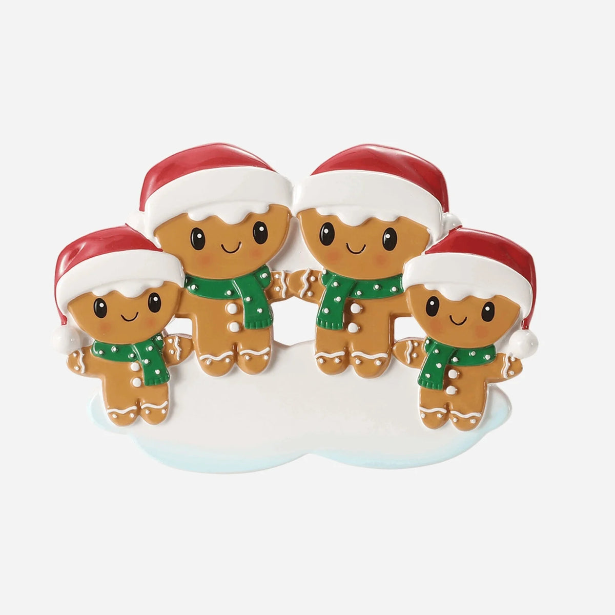 Personalised Gingerbread Family of Christmas Decoration