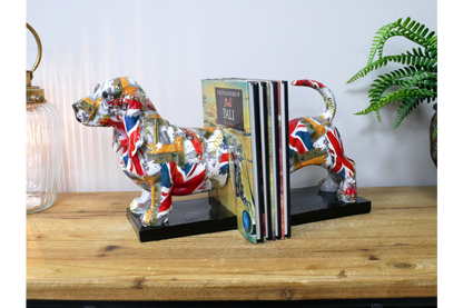 Sausage Dog Bookends – British Print Decorative Book Holders UK