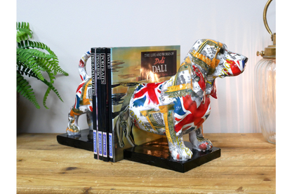 Sausage Dog Bookends – British Print Decorative Book Holders UK