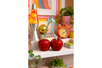 Red Cherries Decorative Statue – Modern Home Accent