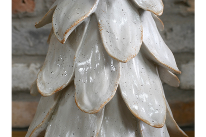 Large white layered Christmas tree