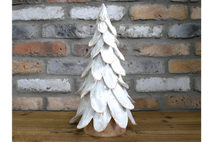 Medium white layered Christmas tree