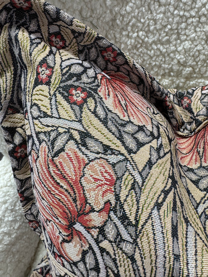 Leaf jacquard design cushion 58 x 58cm feather filled