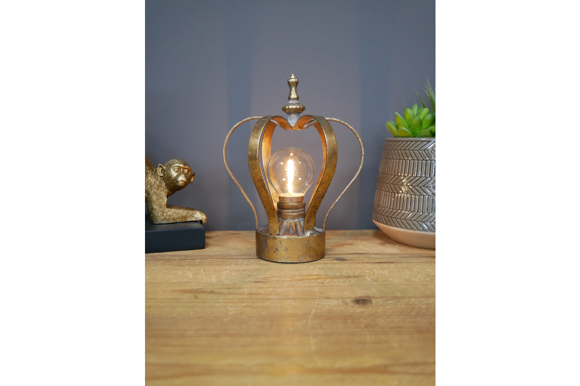 Gold crown light battery operated. Home decor
