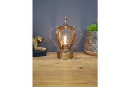 Gold crown light battery operated. Home decor
