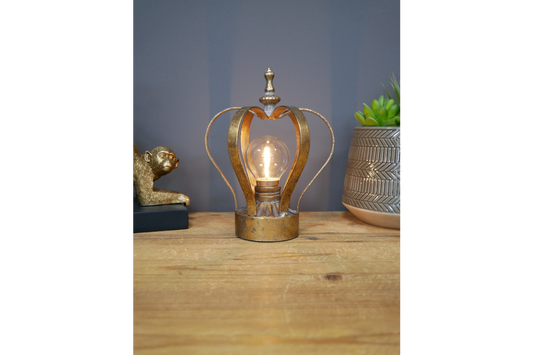Gold crown light battery operated. Home decor