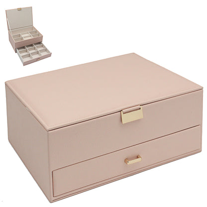 Pink Jewellery Box with Drawer