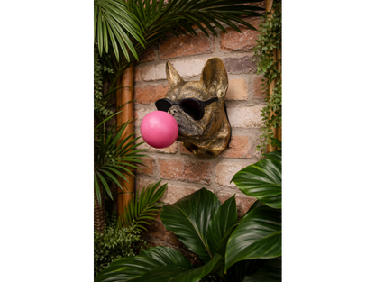 Bubble gum dog wall decor