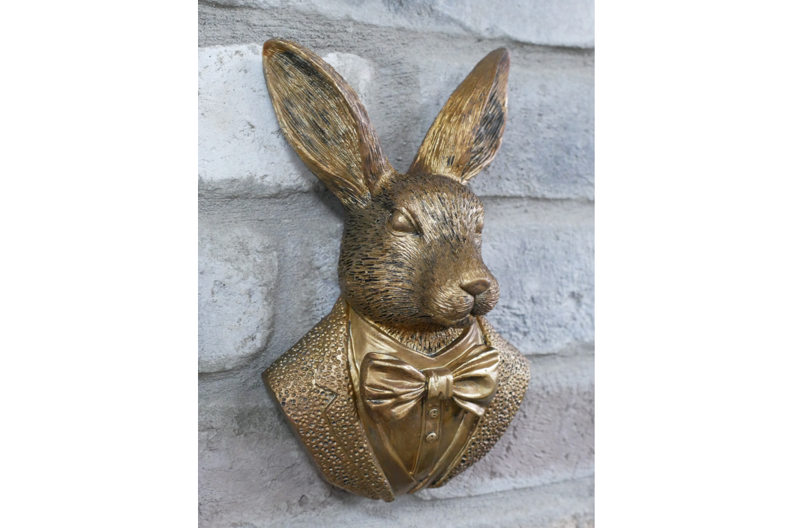 Gold Rabbit Wall Decor