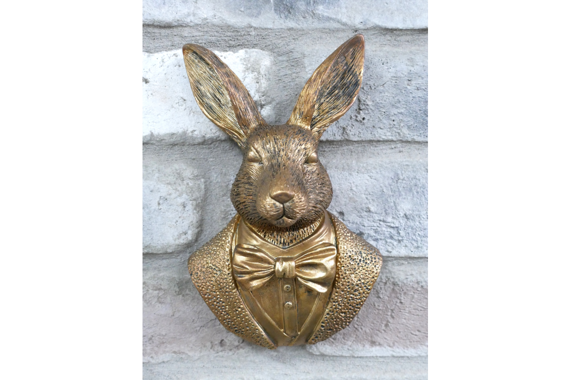Gold Rabbit Wall Decor