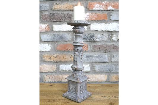 Concrete effect large candle stick