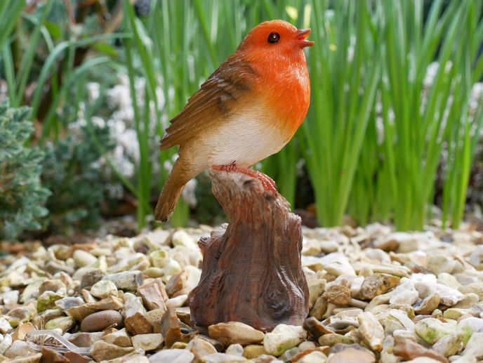 Best selling tweeting Robin statue for the garden sensor activated