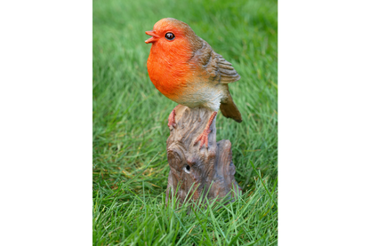Best selling tweeting Robin statue for the garden sensor activated