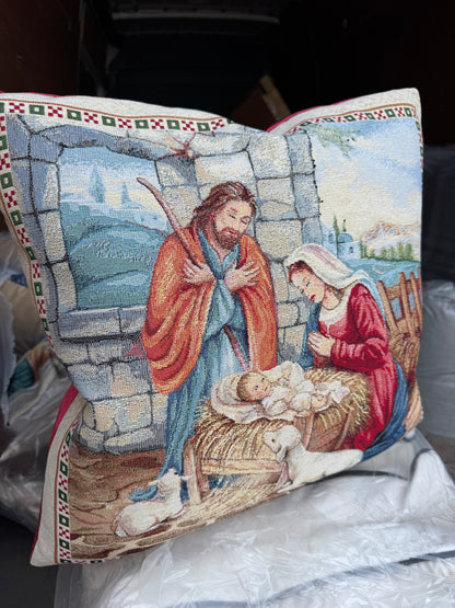 Nativity scene tapestry cushion 50 x 50cm feather filled (Copy)
