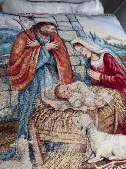 Nativity scene tapestry cushion 50 x 50cm feather filled (Copy)